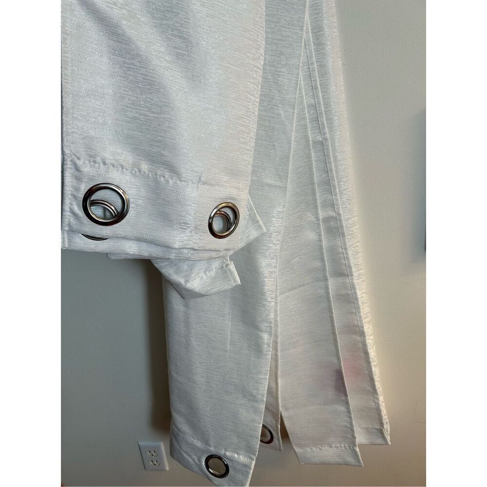 Juicy Couture 84 inch sparkle white grommet curtains